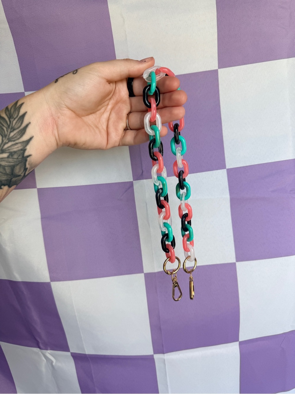 Colorblock Chain Strap - Multicolor